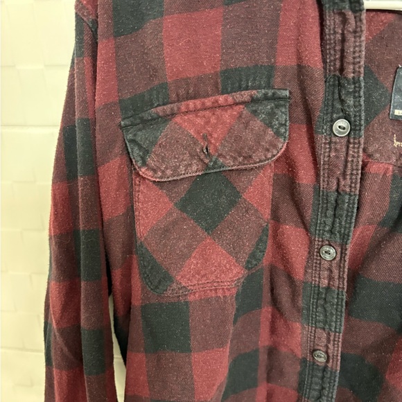 Women’s TNA Red & Black Plaid Shirt sz Large - Picture 3 of 8